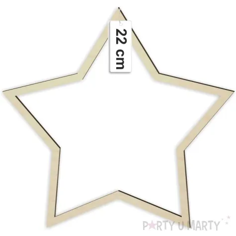 dekoracja obrecz gwiazda lapacz snow drewno 22 cm