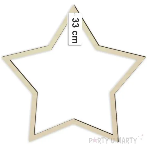 dekoracja obrecz gwiazda lapacz snow drewno 33 cm