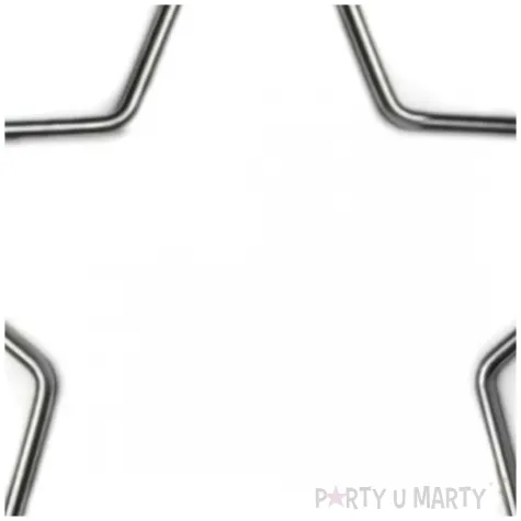 dekoracja obrecz gwiazda srebrna dekorlamp 25 cm