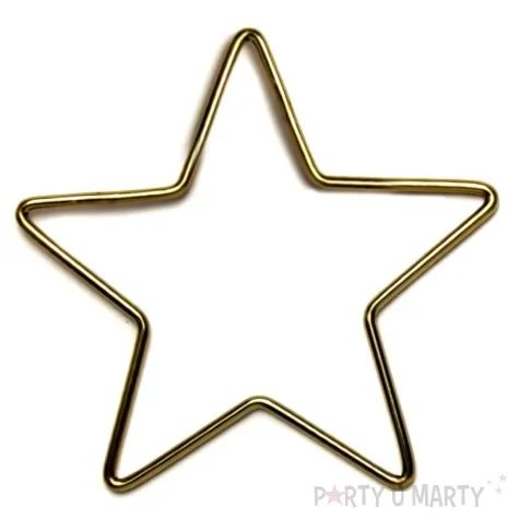 dekoracja obrecz gwiazda zlota matowa dekorlamp 25 cm