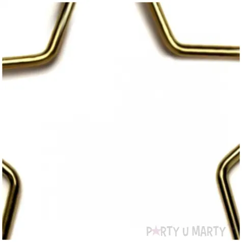 dekoracja obrecz gwiazda zlota matowa dekorlamp 40 cm