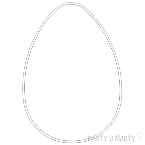 dekoracja obrecz jajo biala dekorlamp 27x19cm