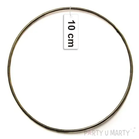 dekoracja obrecz kolo zlota matowa dekorlamp 10 cm