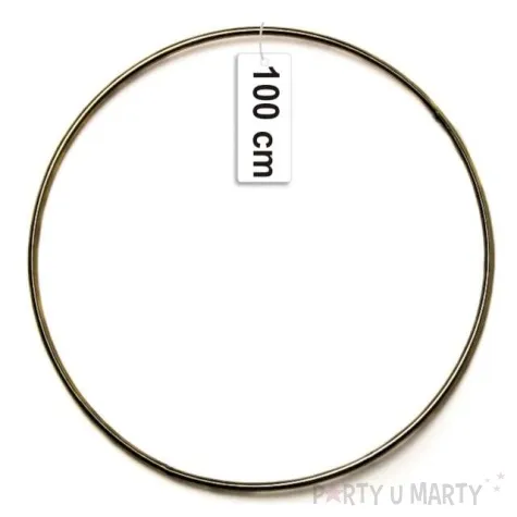 dekoracja obrecz kolo zlota matowa dekorlamp 100 cm