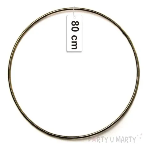 dekoracja obrecz kolo zlota matowa dekorlamp 80 cm