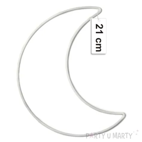 dekoracja obrecz ksiezyc biala dekorlamp 21 cm