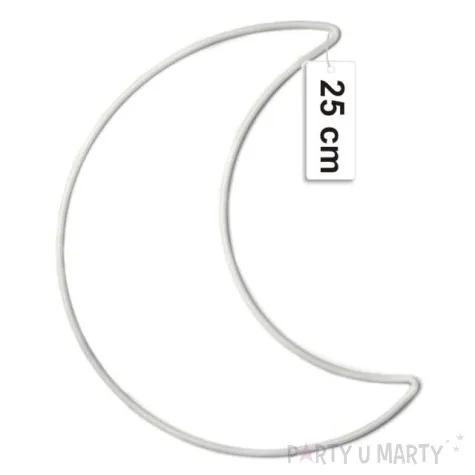 dekoracja obrecz ksiezyc biala dekorlamp 25 cm