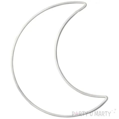 dekoracja obrecz ksiezyc biala dekorlamp 35 cm