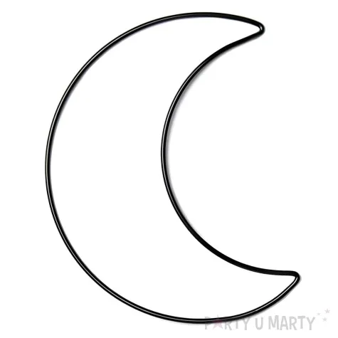 dekoracja obrecz ksiezyc czarna dekorlamp 13 cm