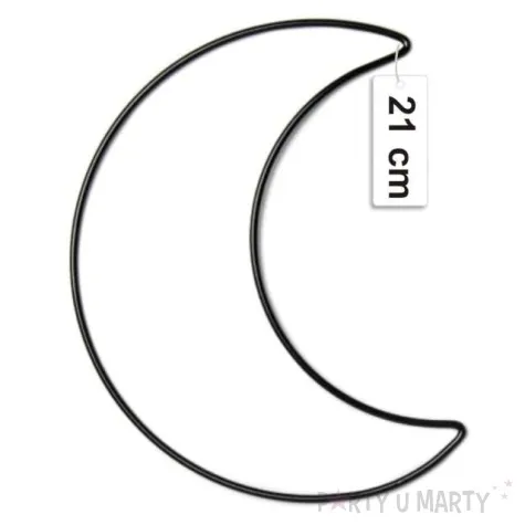 dekoracja obrecz ksiezyc czarna dekorlamp 21 cm