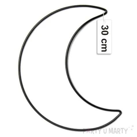 dekoracja obrecz ksiezyc czarna dekorlamp 30 cm