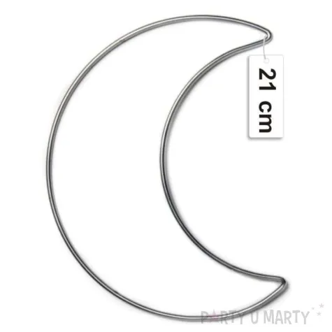 dekoracja obrecz ksiezyc srebrna dekorlamp 21 cm