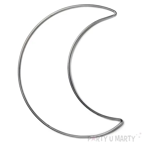 dekoracja obrecz ksiezyc srebrna dekorlamp 40 cm