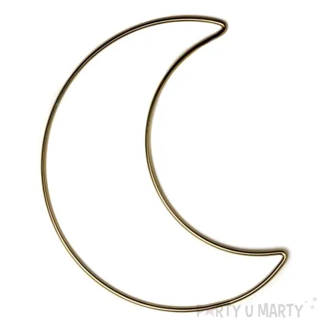dekoracja obrecz ksiezyc zlota matowa dekorlamp 13 cm
