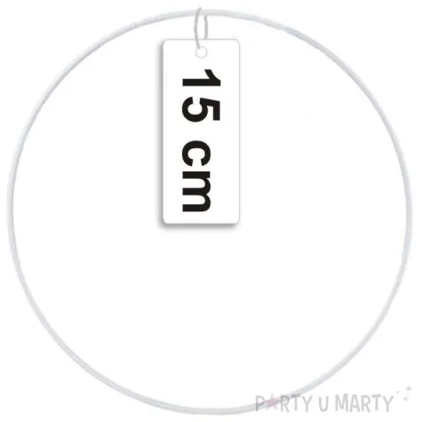 dekoracja obrecz lapacz snow biala czakos 15cm