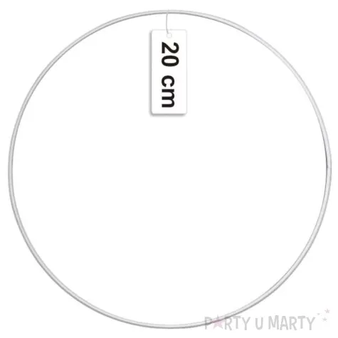 dekoracja obrecz lapacz snow biala dekorlamp 20cm