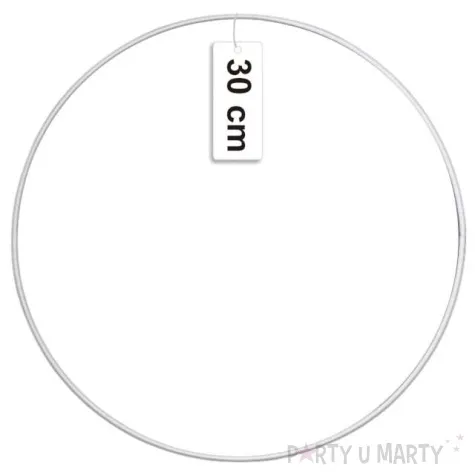 dekoracja obrecz lapacz snow biala dekorlamp 30cm