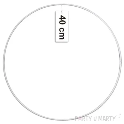 dekoracja obrecz lapacz snow biala dekorlamp 40cm