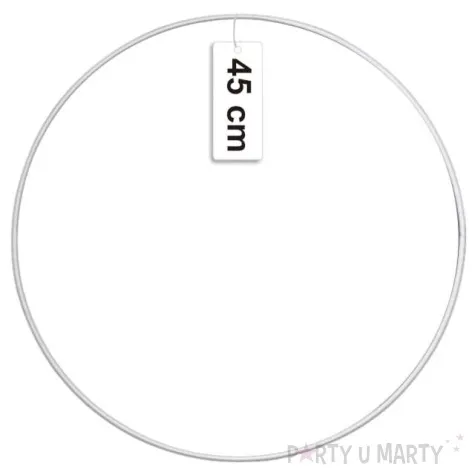 dekoracja obrecz lapacz snow biala dekorlamp 45cm