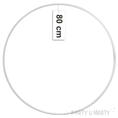 dekoracja obrecz lapacz snow biala dekorlamp 80cm