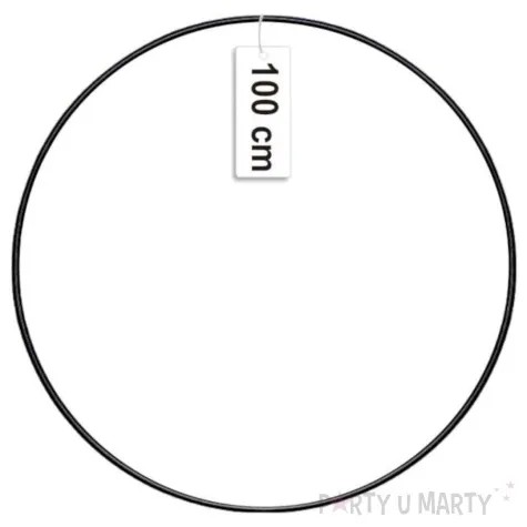 dekoracja obrecz lapacz snow czarna dekorlamp 100cm