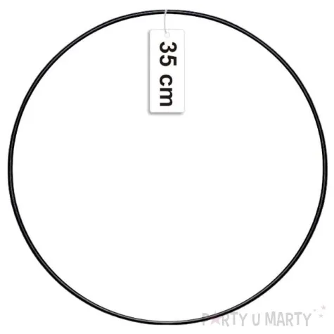 dekoracja obrecz lapacz snow czarna dekorlamp 35cm