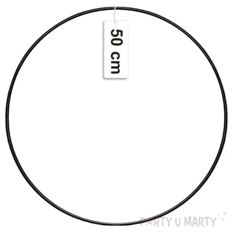 dekoracja obrecz lapacz snow czarna dekorlamp 50cm