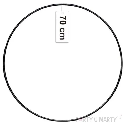 dekoracja obrecz lapacz snow czarna dekorlamp 70cm