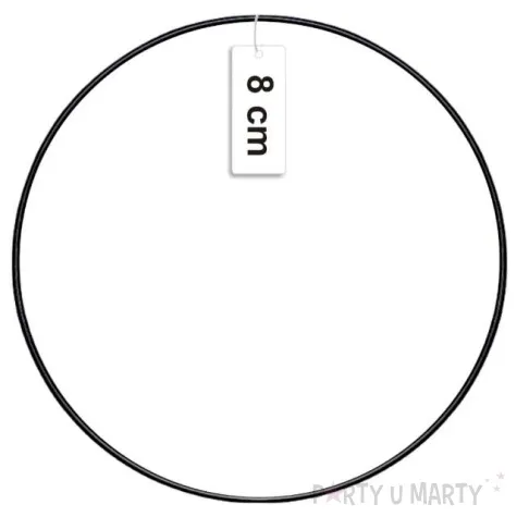 dekoracja obrecz lapacz snow czarna dekorlamp 8cm