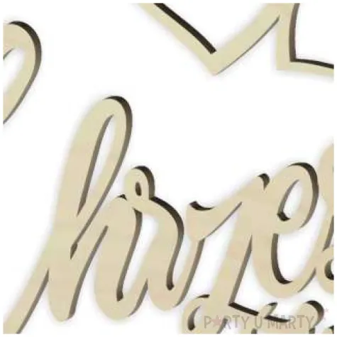 dekoracja obrecz okragla chrzest sw i serca drewniana 40cm