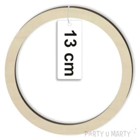 dekoracja obrecz okragla lapacz snow drewno 13 cm