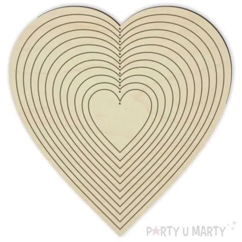 dekoracja obrecz serce lapacz snow drewno mix 12 szt