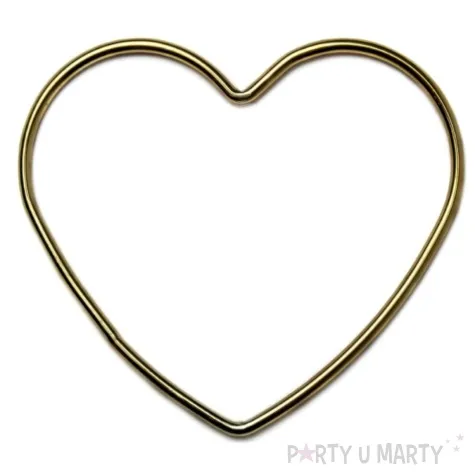 dekoracja obrecz serce zlota matowa dekorlamp 21 cm