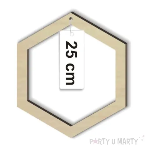 dekoracja obrecz szesciokat lapacz snow drewno 25 cm