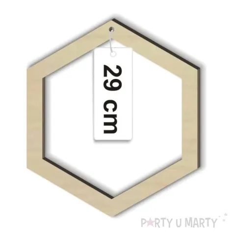 dekoracja obrecz szesciokat lapacz snow drewno 29 cm