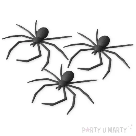 dekoracja pajaki deluxe czarny 3 szt