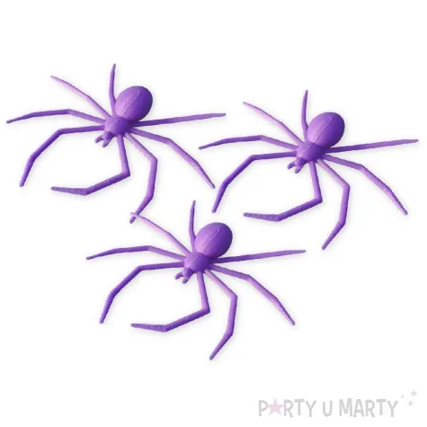 dekoracja pajaki deluxe fioletowy 3 szt
