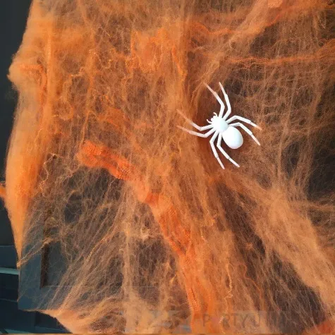 dekoracja pajaki duzy bialy 5x7 cm