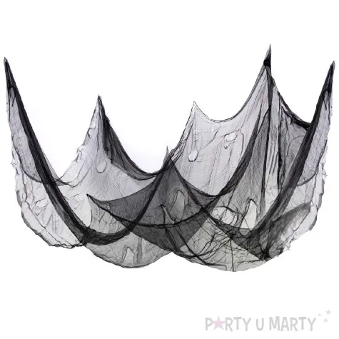 dekoracja pajeczyna czarny partypal 210 x 300 cm