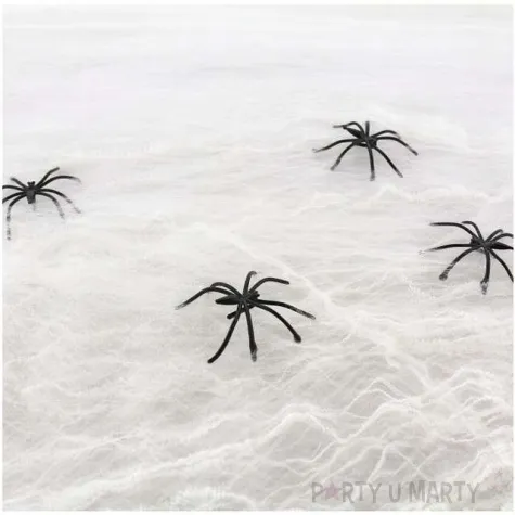 dekoracja pajeczyna nylon biala 80 g