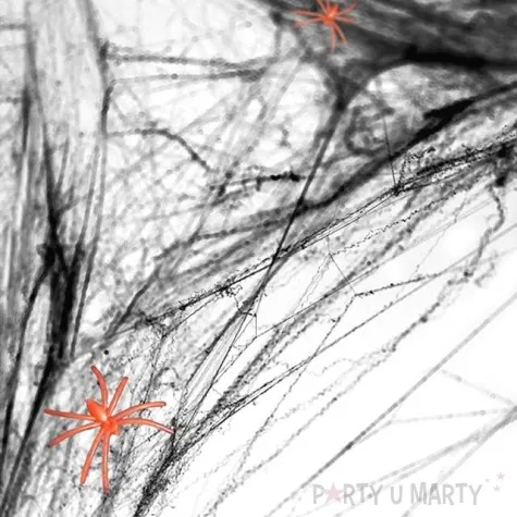 dekoracja pajeczyna nylon czarna partydeco 60 g