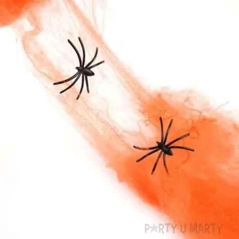 dekoracja pajeczyna nylon pomaranczowa 60 g