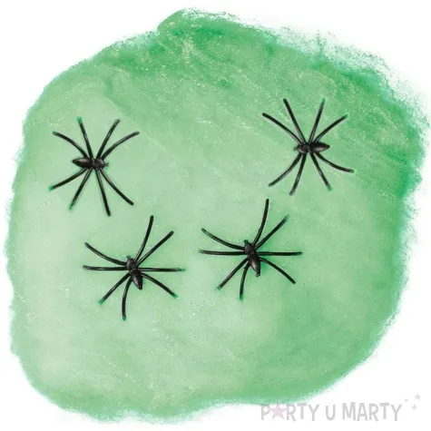 dekoracja pajeczyna nylon zielony guirca 60 g