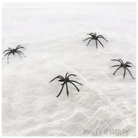 dekoracja pajeczyna z pajakami biala carnival toys 100 g