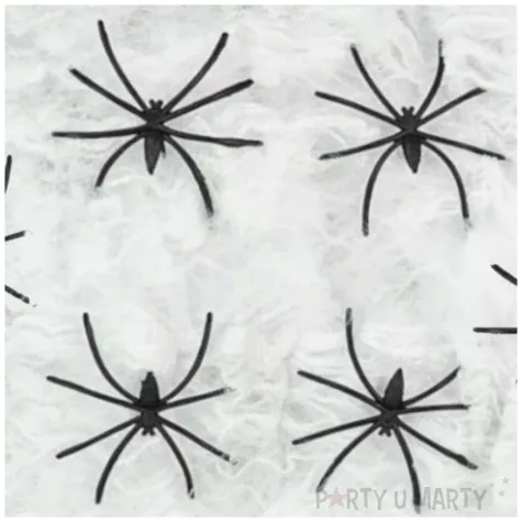 dekoracja pajeczyna z pajakami biala folat 500 g