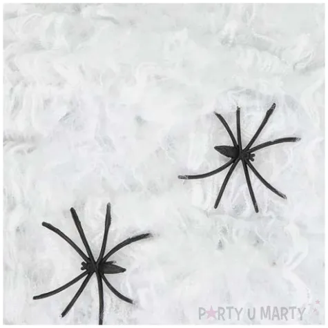 dekoracja pajeczyna z pajakami biala partypal 60 g