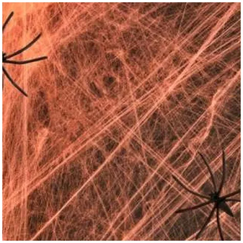 dekoracja pajeczyna z pajakami pomaranczowa partypal 60 g