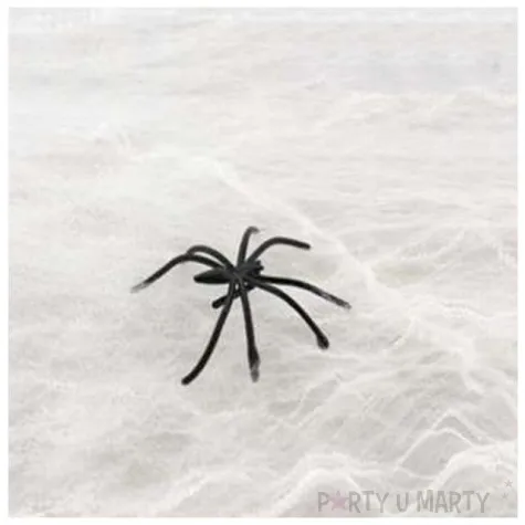 dekoracja pajeczyna z pajakiem biala carnival toys 20 g