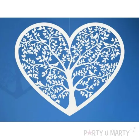 dekoracja papierowa serce 10 szt