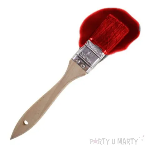 dekoracja pedzel z farba czerwona funny fashion 20 cm